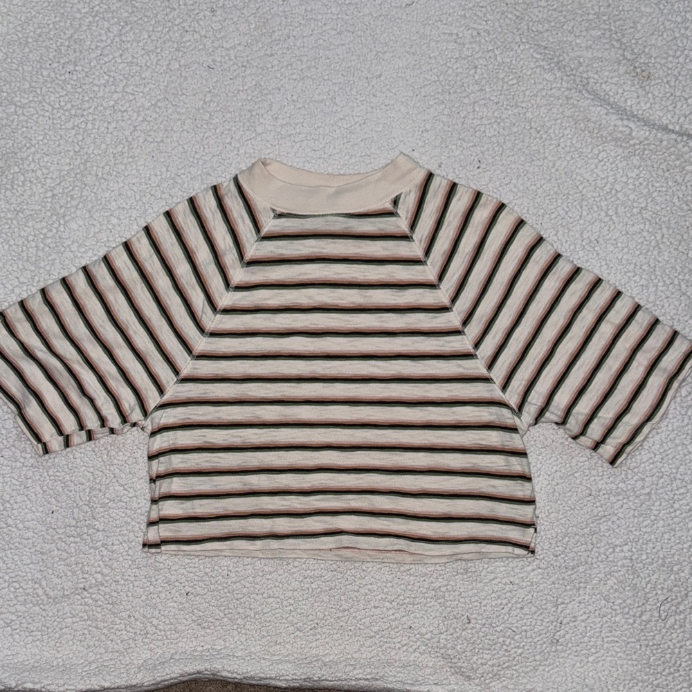 Women’s Universal Thread Striped Short Sleeve Shirt